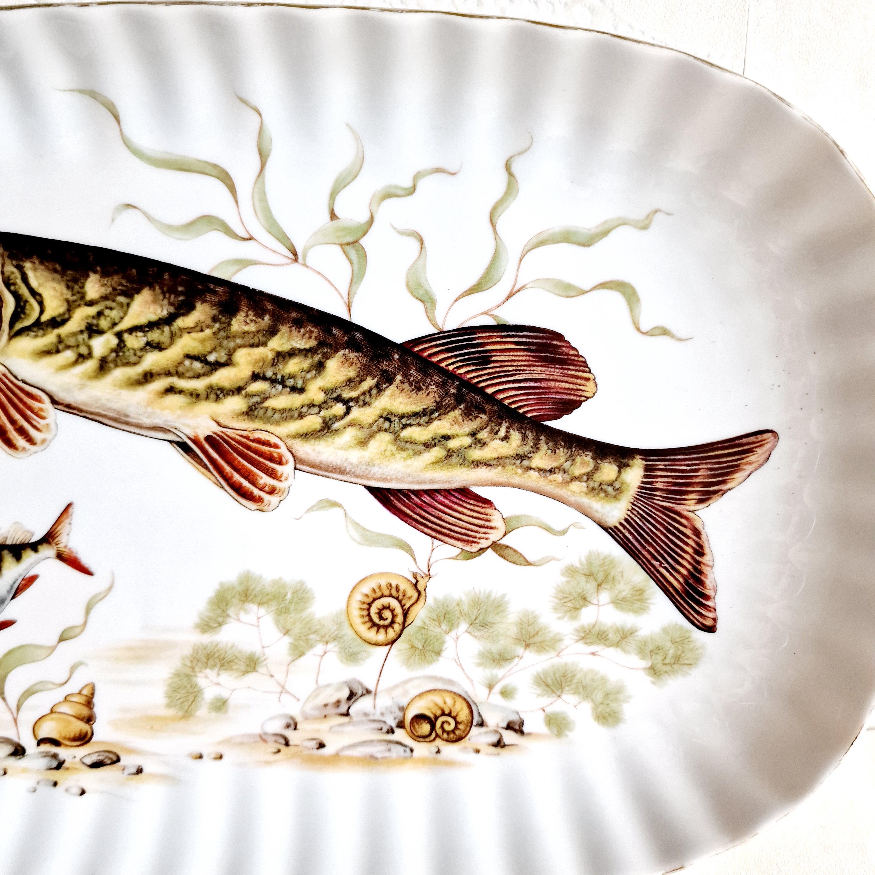 Rare Vintage German Fish Serving Plate - Vintage Herring Plate