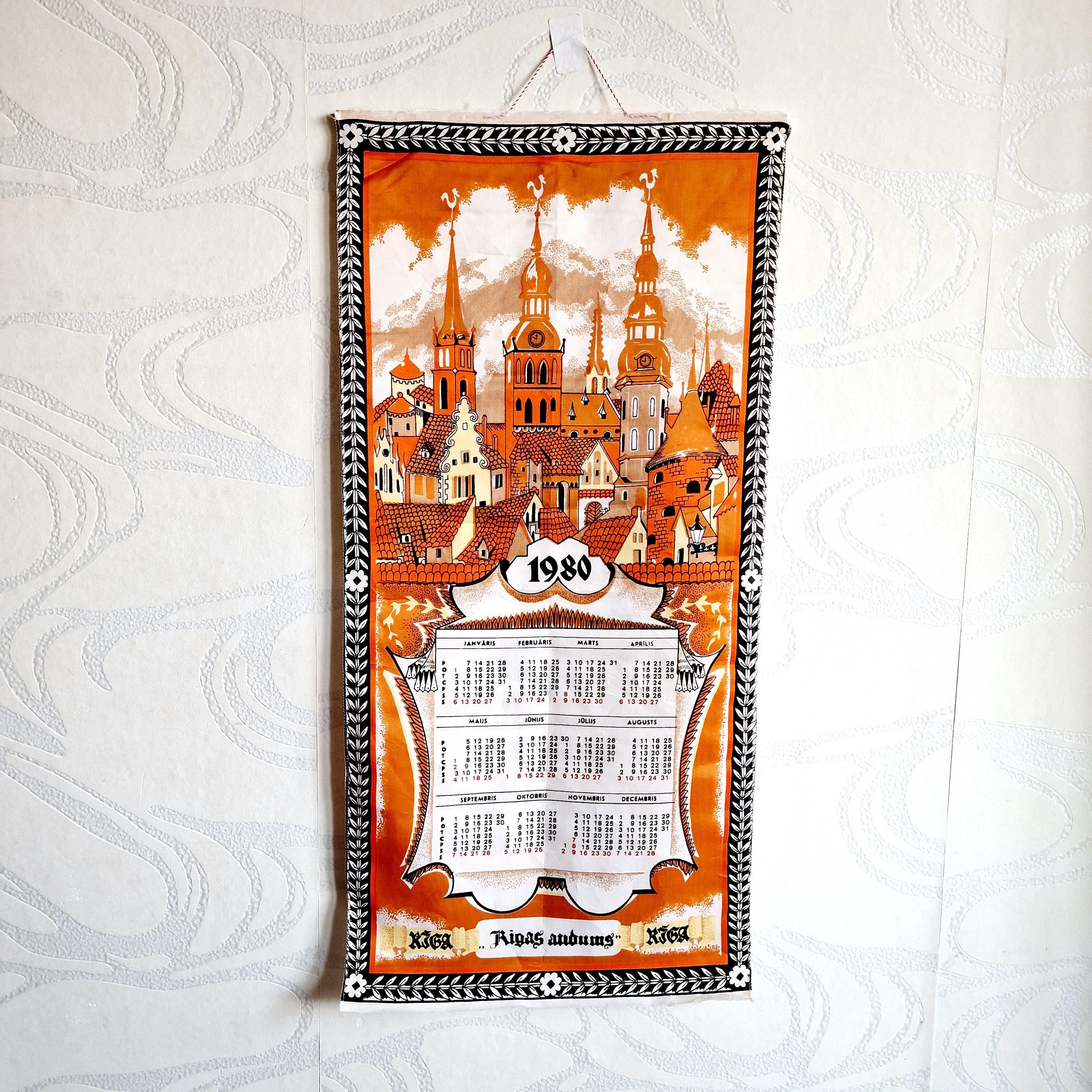 1982 fabric calendar - Etsy 日本