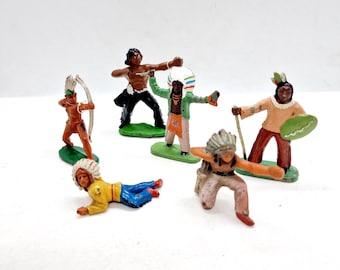 4 Vintage West German Elastolin 60s TURKS OTTOMAN 40 MM figures