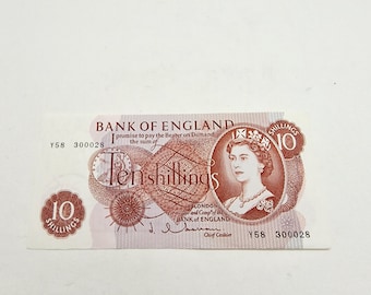 1950 - 1960 イギリス紙幣 1 ポンド 10 シリング オリジナル紙幣