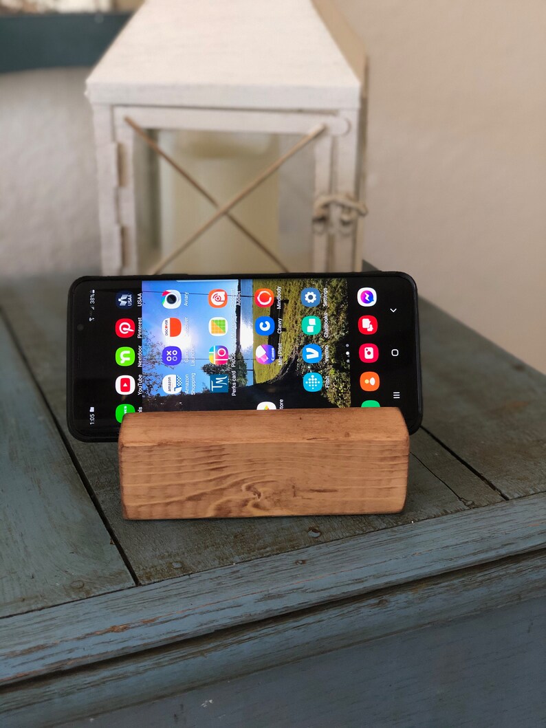 Wood Phone Stand for Desk Phone Holder Etsy