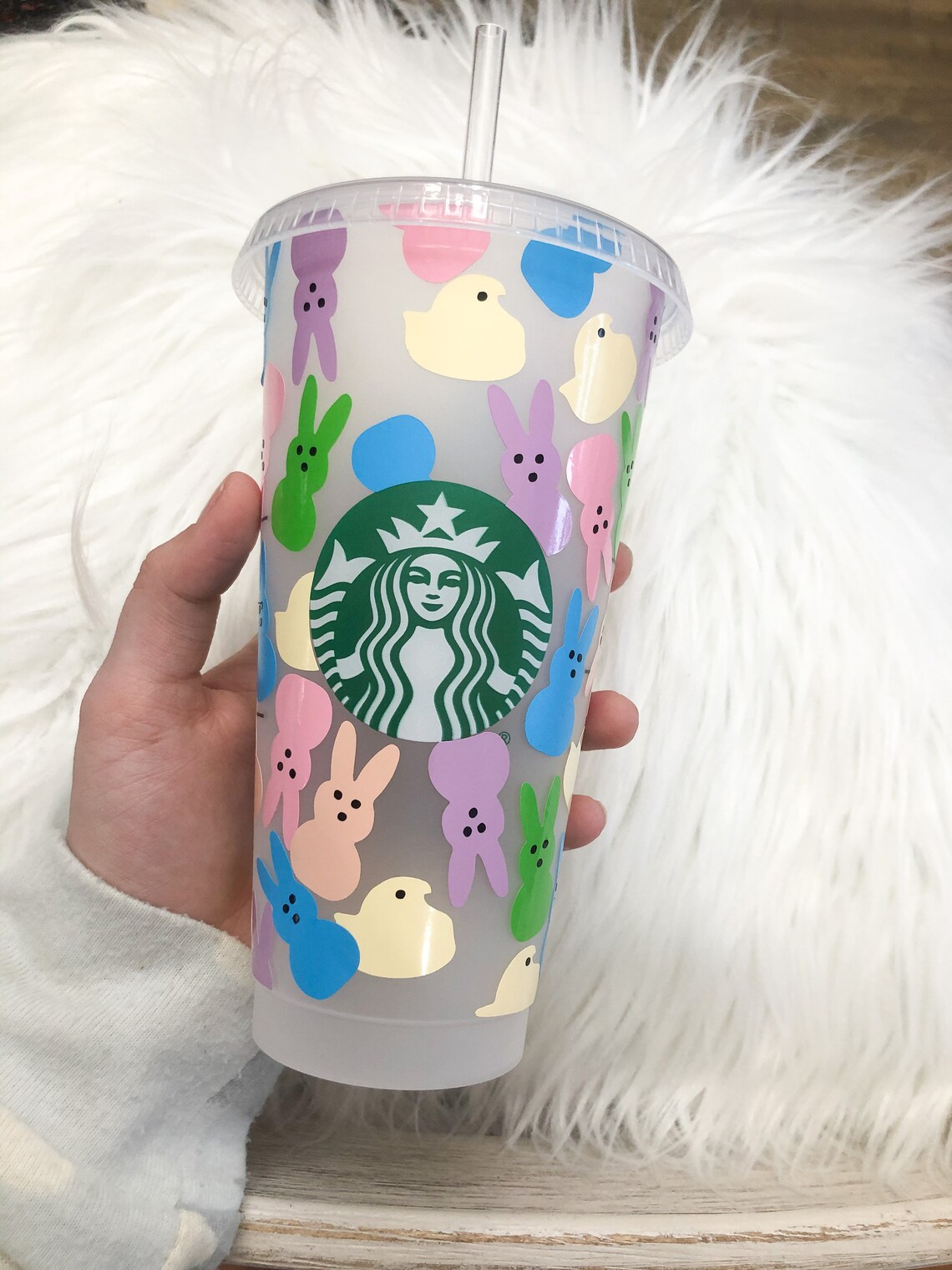 Easter Starbucks Cup/ Bunny Starbucks Cold Cup/ Personalized Etsy