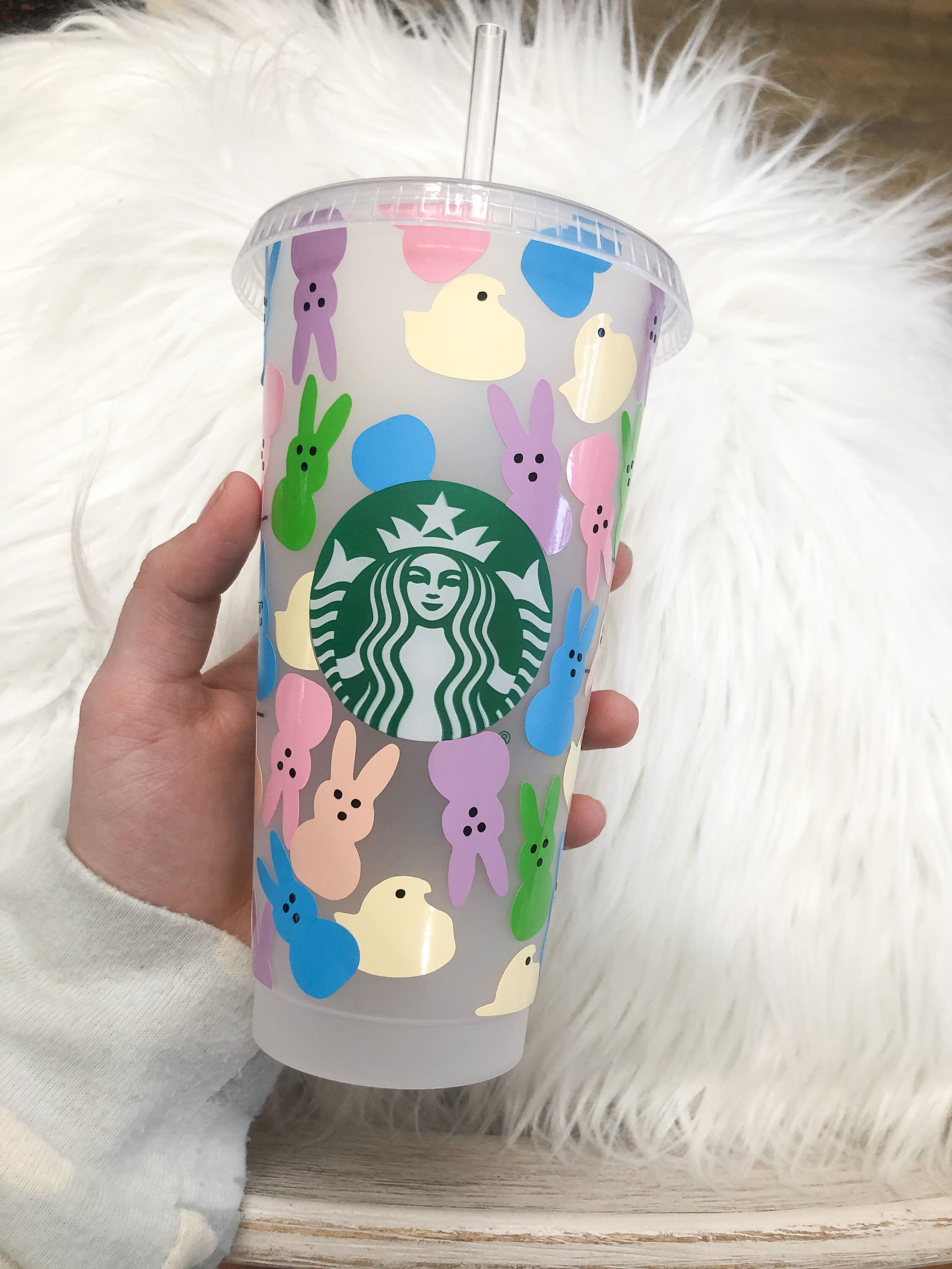 Easter Starbucks Cup/ Bunny Starbucks Cold Cup/ Personalized Etsy