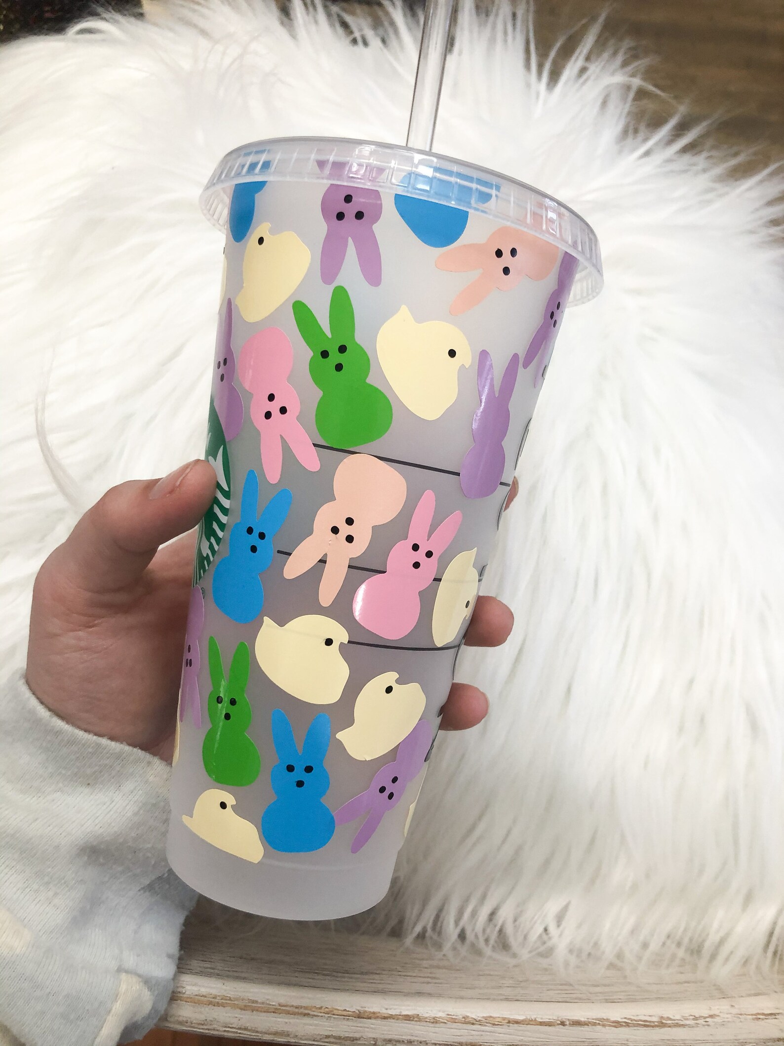 Easter Starbucks Cup/ Bunny Starbucks Cold Cup/ Personalized Etsy