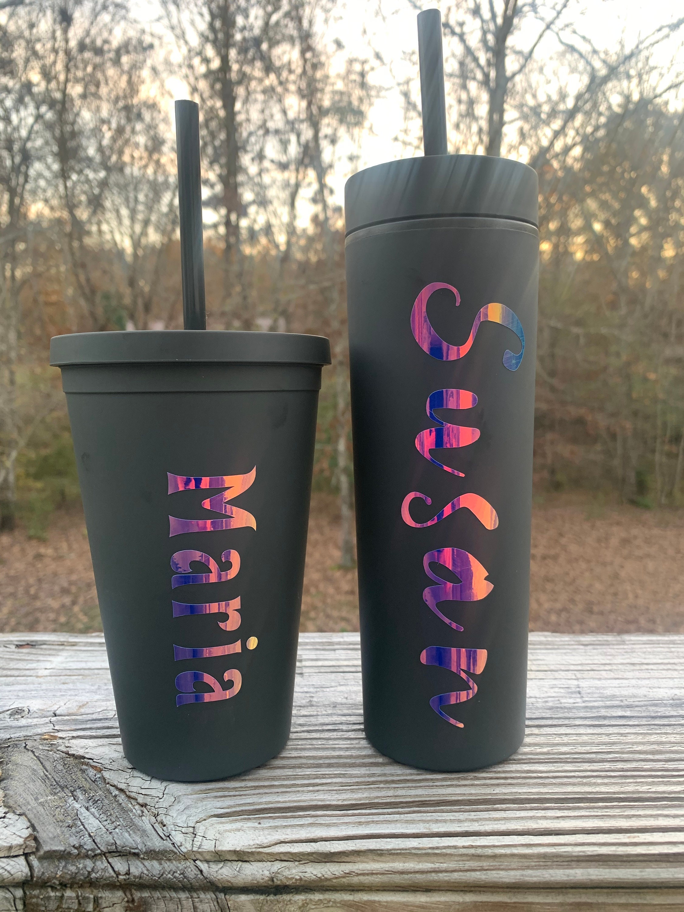 Matte Tumbler Matte Custom Tumbler Matte Black custom Name Etsy