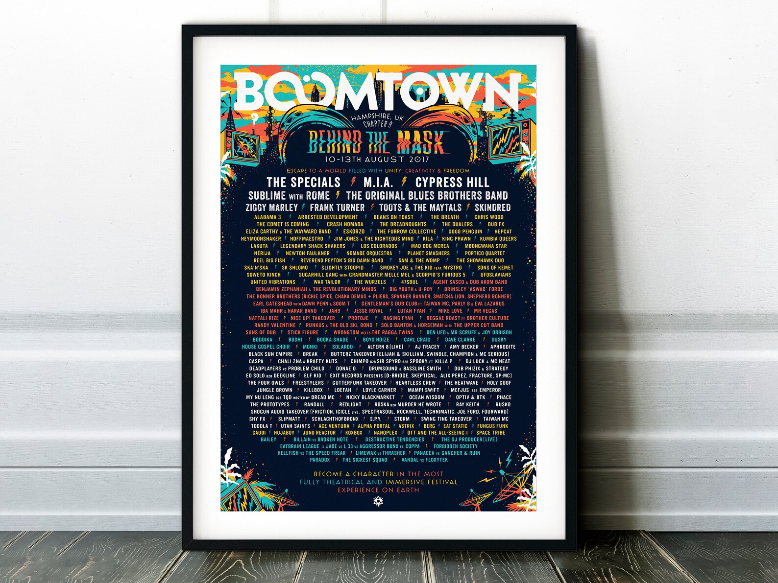 Boomtown Festival 2017 Line Up Poster Wall Art Print Photo | Etsy