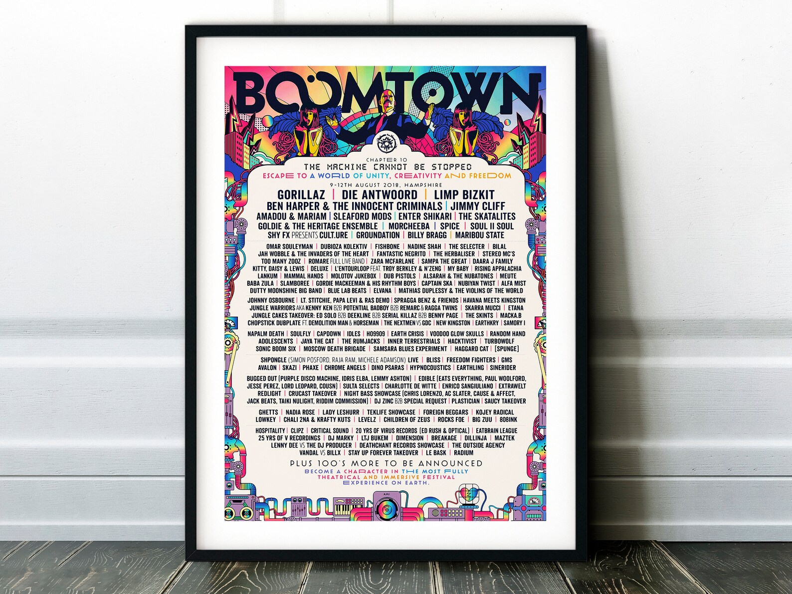 Boomtown Festival 2018 Line Up Poster Wall Art Print Photo | Etsy