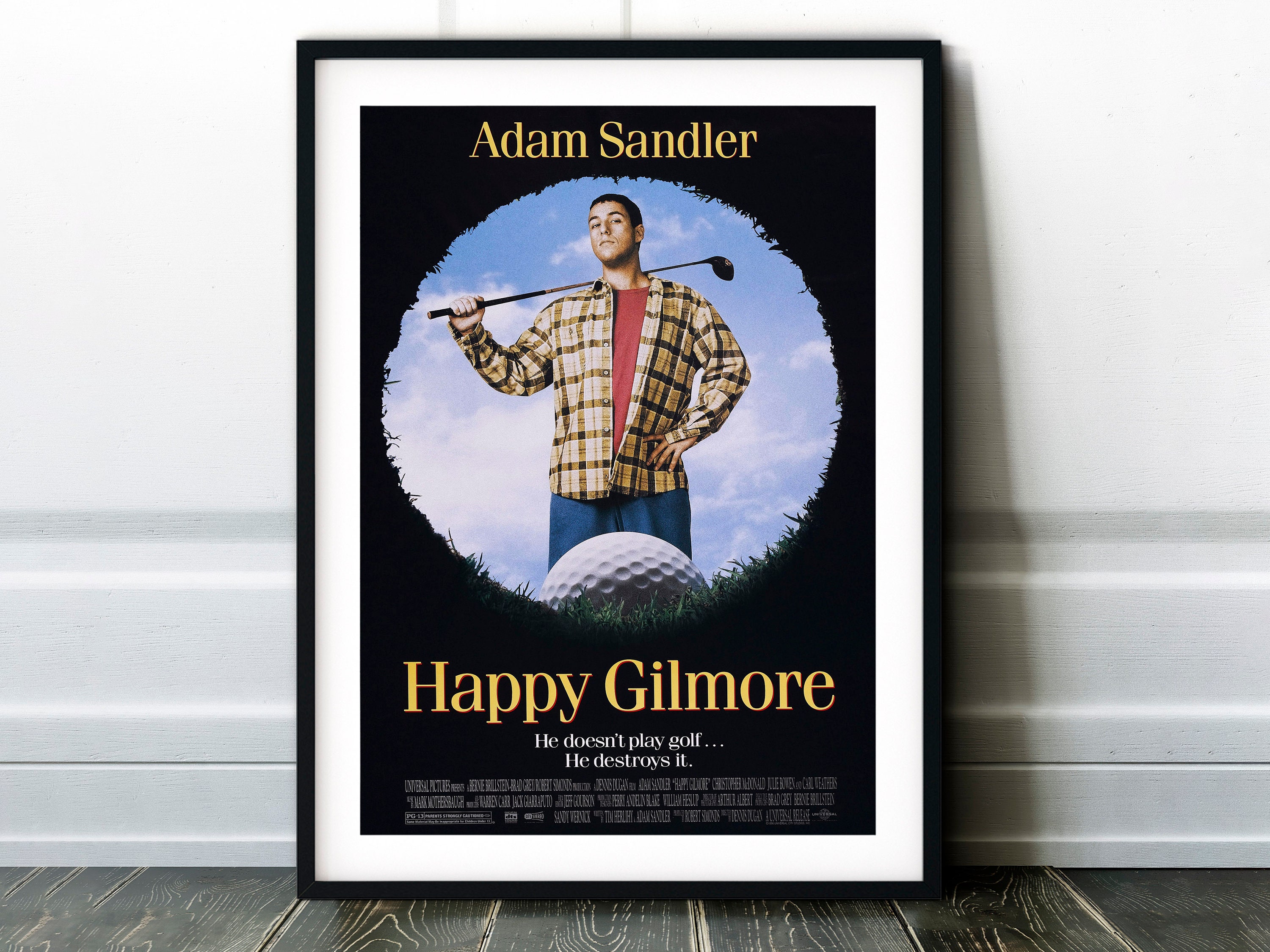 Happy Gilmore Movie Poster Classic 90's Vintage Wall Etsy