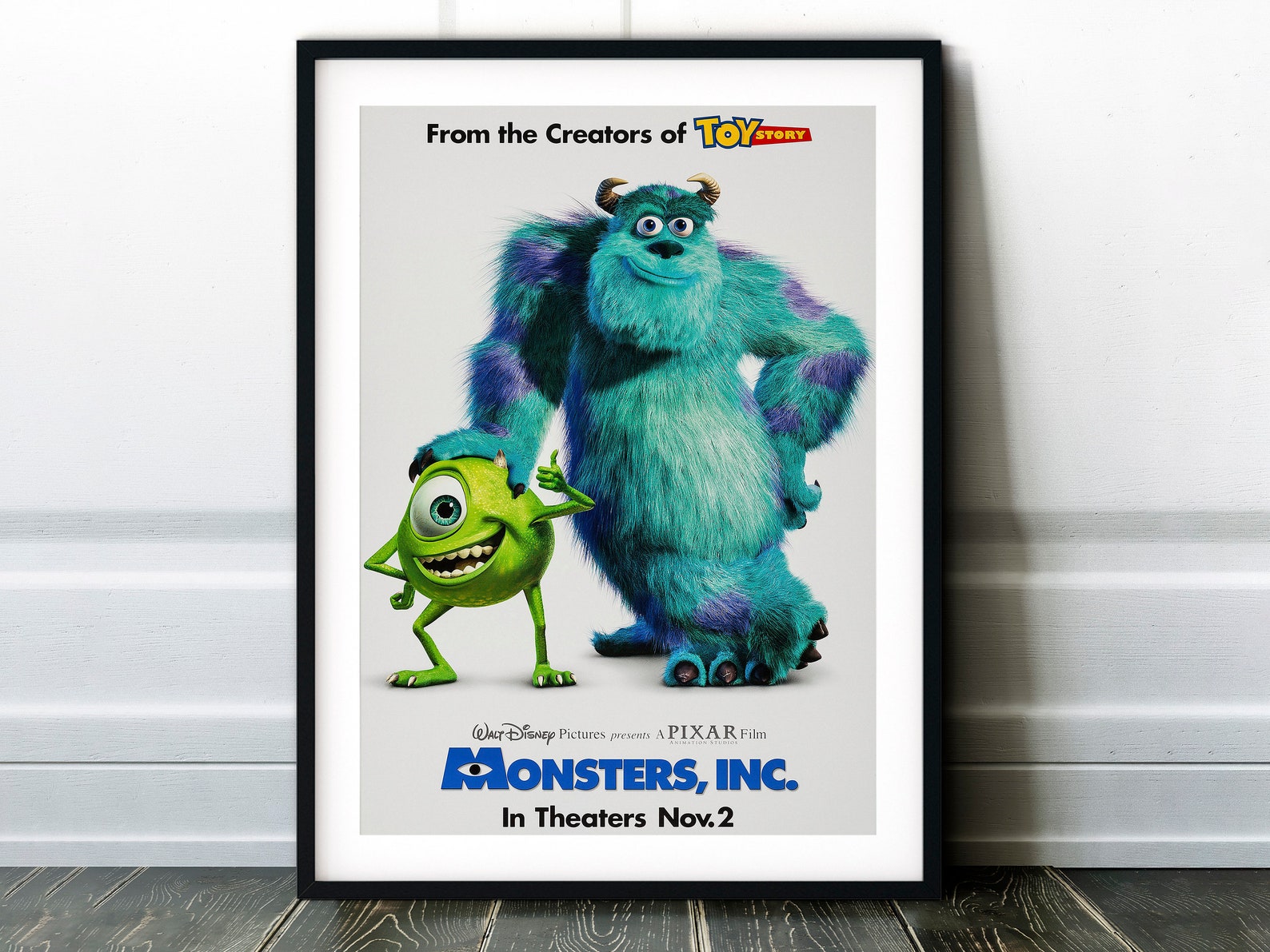 Monsters Inc. Movie Poster Classic 00's Vintage Wall Etsy