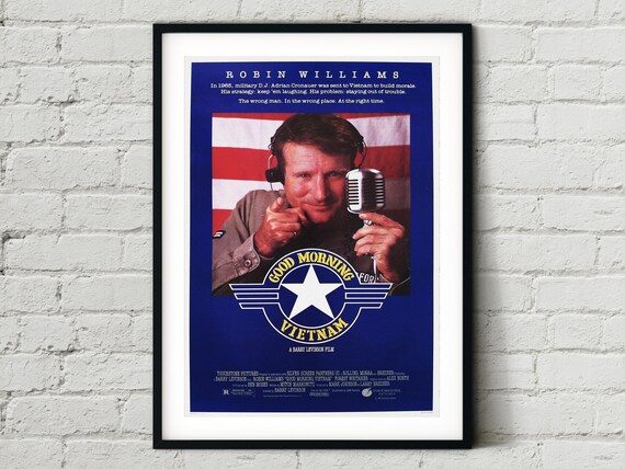 Good Morning Vietnam Movie Poster Classic 80 S Vintage Etsy