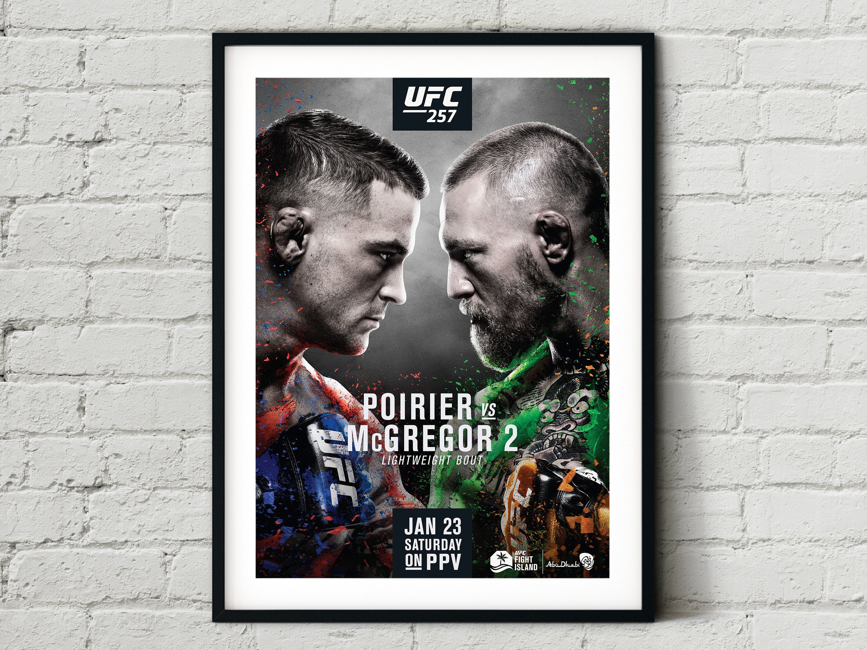 UFC 257 Dustin Poirier vs. Conor McGregor 2 Fight Poster ...