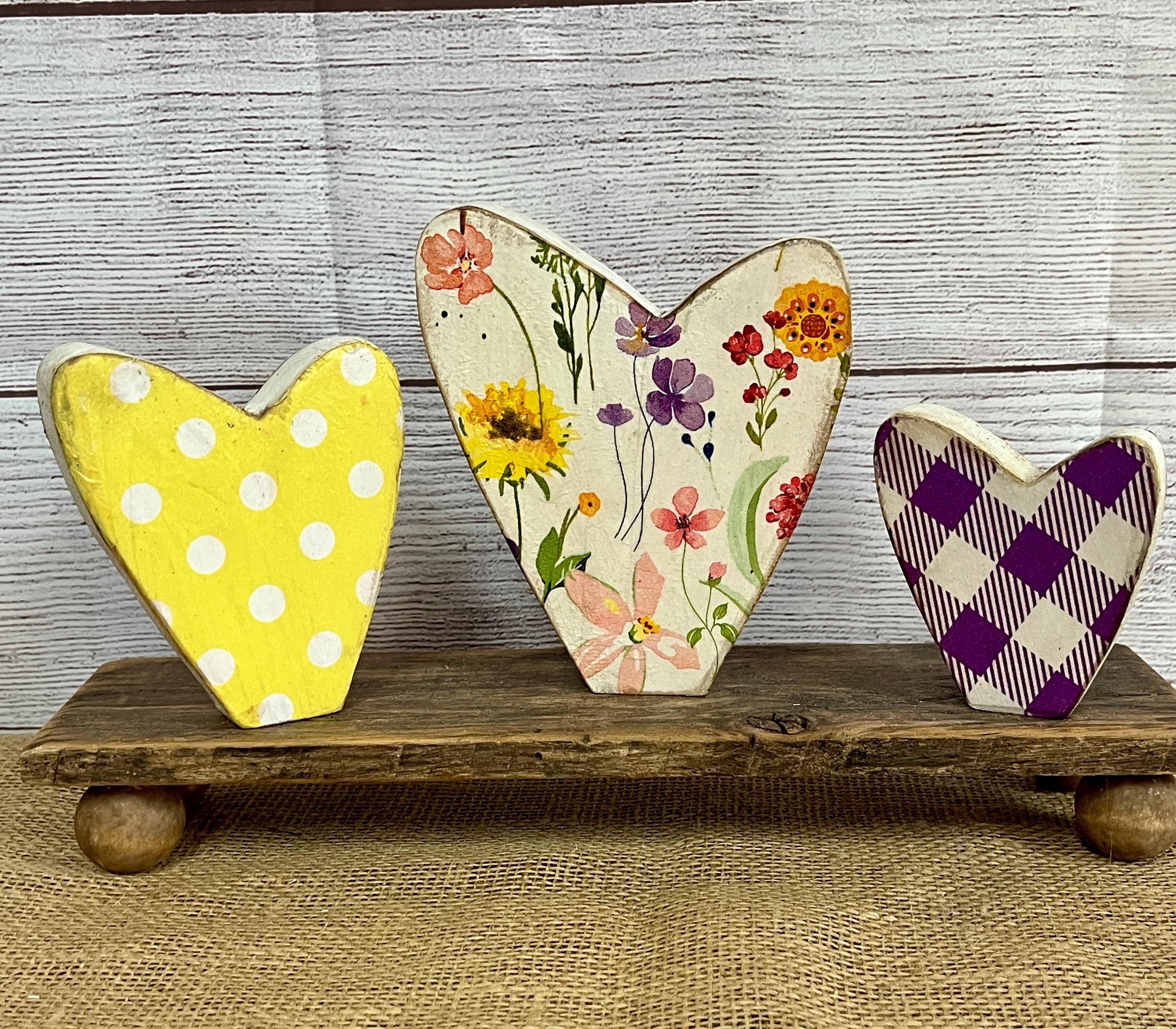 Rustic Heart Collection Rustic Wooden Hearts Set | Handmade Farmhouse Valentine Decor | Rustic ...