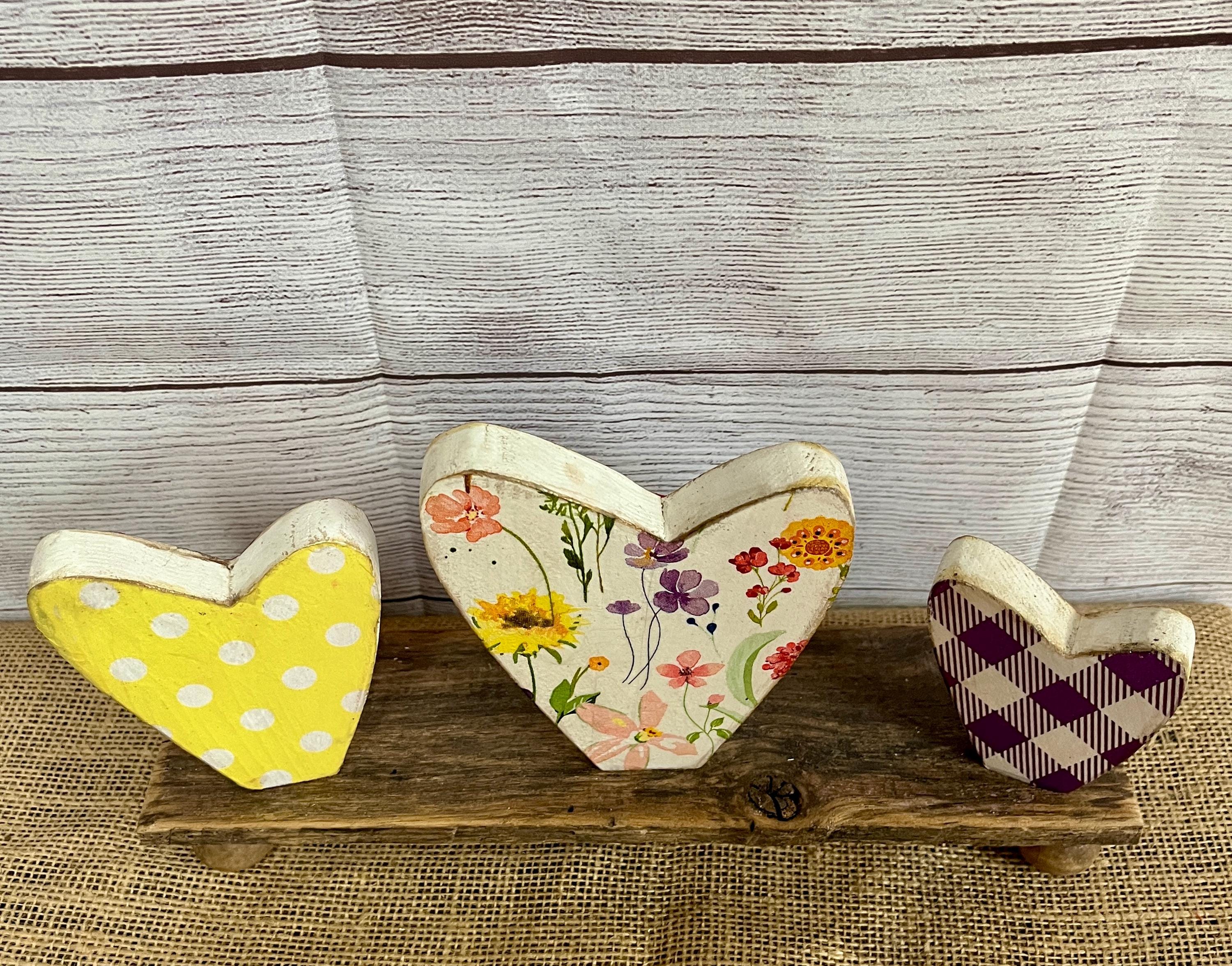 Rustic Heart Collection Rustic Wooden Hearts Set | Handmade Farmhouse Valentine Decor | Rustic ...