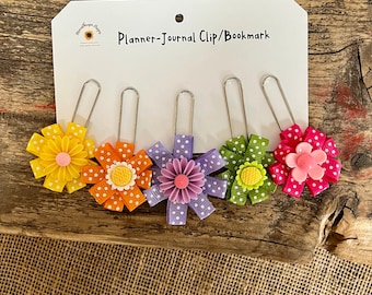 Fancy journal/planner clips, bookmarks, ribbon flowers