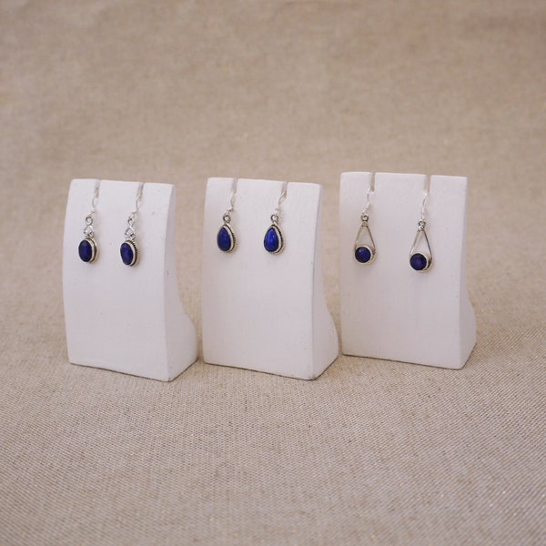 Boucles d'oreilles LAPIS LAZULI monté sur Argent 925 millième sélection de petits modèles