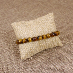 TIGER EYE bracelet in natural stone beads from fair trade for lithotherapy image 1