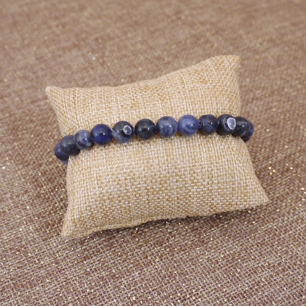 SODALITE bracelet en perles de Pierres Naturelles issue du commerce équitable pour lithothérapie