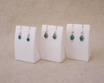 Boucles d'oreilles TURQUOISE montée sur Argent 925 millième sélection de petits modèles