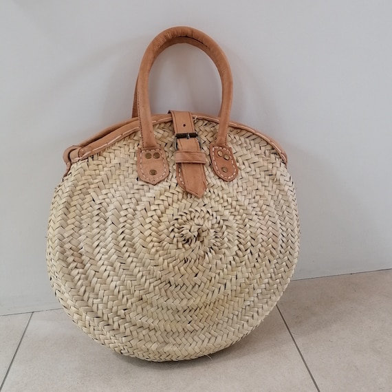 Buy ALOE VERA Round Handbag With Leather Handles Size L Online in