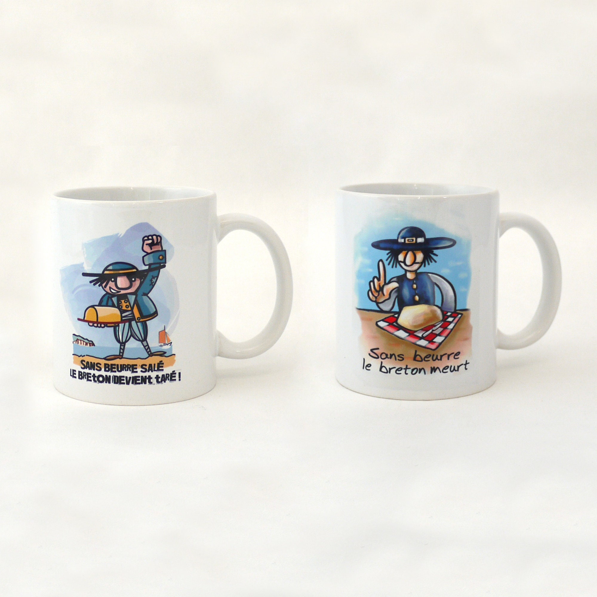 Mug Beurre Breton Tasse en Porcelaine à Message Souvenir Breton Quenn Amann