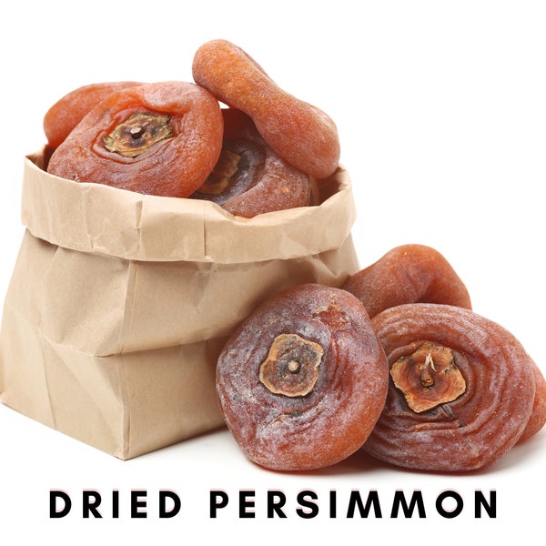 Dried Persimmon / Sun Dried Persimmon / Gotgam / Dried Whole Persimmon / Dried Fruit / Fuyu Persimmon / 1 LB /