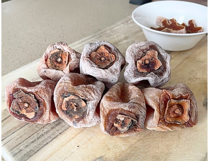 heart shaped dried persimmon