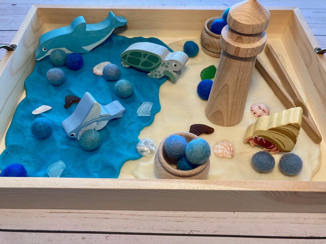 Ocean Play Sensory Bin Ecofriendly Sustainable Sea Etsy