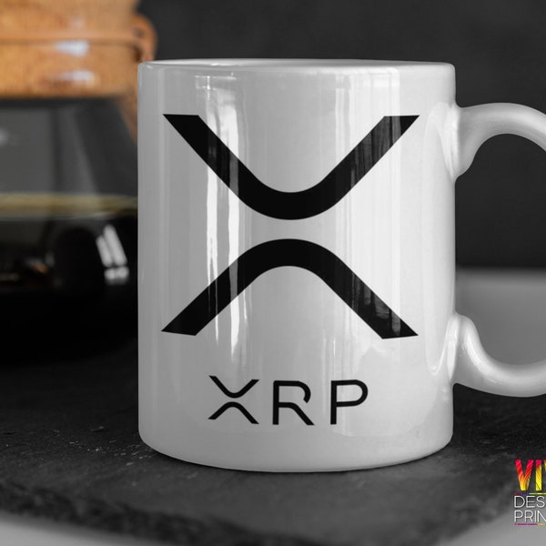 XRP Ripple X Logo | Cryptocurrency Trading Ceramic Drinks Mug | Bitcoin Crypto Gift