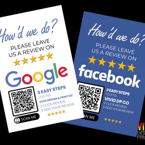 いかがでしたか? - Google および Facebook パック用印刷されたレビュー カード | レビューをもっと獲得 | カスタム QR レビュー コード | 5 つ星レビュー | ありがとうございます