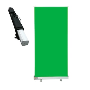 GREEN SCREEN Portable Pop-UP Chroma Key Panel, Background Removal, Gaming, Zoom, Streaming, Quick Setup, Carry Case, Free Standing 80x200cm