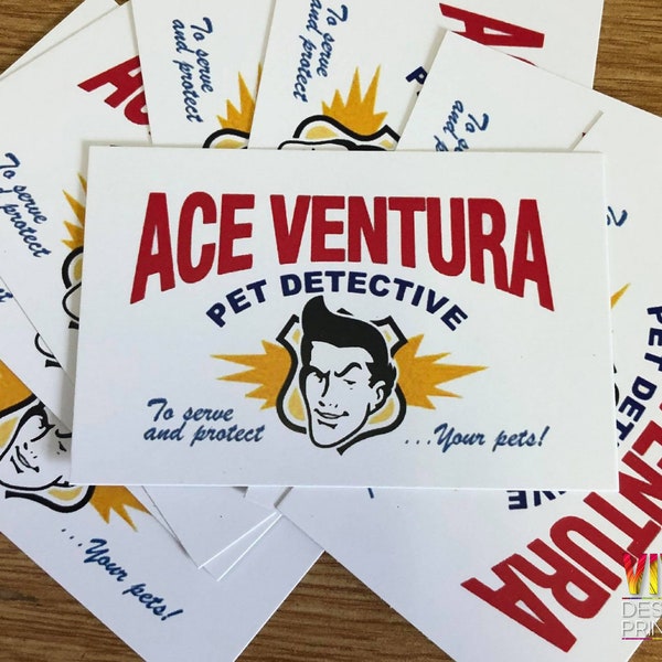Ace Ventura - Pet Detective | DIGITAL DOWNLOAD PDF | Film Prop, Costume, Fun, Fancy Dress Party, Halloween Jokes | Jim Carrey