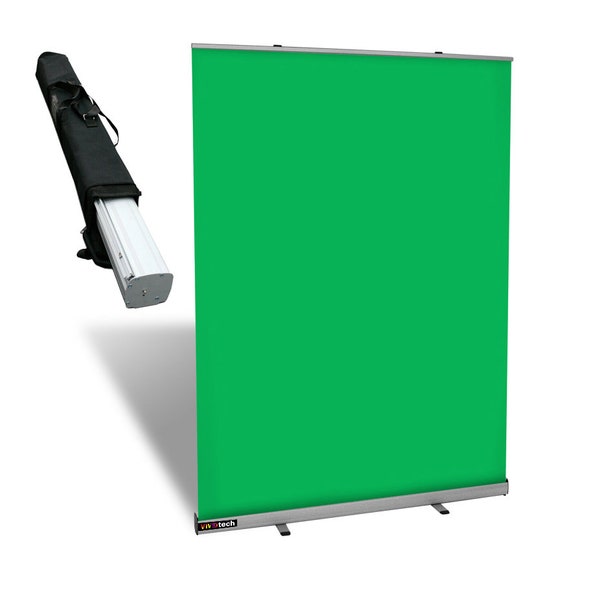 GREEN SCREEN Pop-UP Chroma Key Panel, Background Removal, Gaming, Zoom, Streaming, Quick Setup, Carry Case, Free Standing 100x200cm