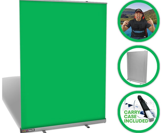 Portable Popup GREEN SCREEN Gamer Streaming, Zoom, Skype Video