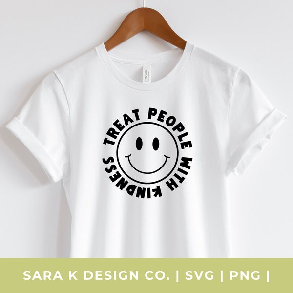 Smiley Treat People with Kindness SVG | Trendy | Harry Styles | Aesthetic | Decal | PNG