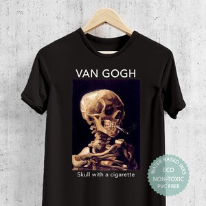 Van Gogh Painting Art T Shirt, Skull Shirt, Aesthetic Clothes, Trendy Men Women Tshirt, Premium Eco-friendly Soft Tee