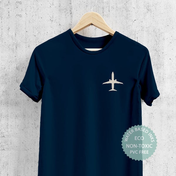 Pilot T-Shirt, Gift for Pilot, Airplane Shirt, Aviation Shirts, Trendy Plane Pocket Shirt, Premium Eco friendly Tee