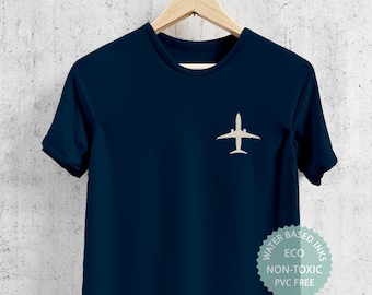 Pilot T-Shirt, Gift for Pilot, Airplane Shirt, Aviation Shirts, Trendy Plane Pocket Shirt, Premium Eco friendly Tee