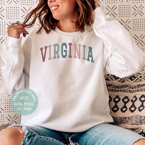 Virginia Sweatshirt, Virginia Gifts, Virginia Fan, Virginia Shirt, VA State Souvenir, College Student Sweater, Premium Unisex Crewneck
