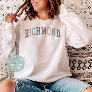 RICHMOND Sweatshirt, Richmond Shirt, Richmond Gifts, Virginia Sweater, College Sweatshirt, Richmond Souvenir, Premium Unisex Crewneck