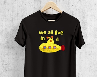 Yellow Submarine Shirt, Rock Music Gifts, Rock and Roll Shirt, Retro T-Shirt, 70s T-Shirt, Classic Rock Shirt