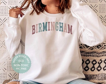 BIRMINGHAM Sweatshirt, Birmingham Shirt, Alabama Gift, Birmingham Sweater, AL Varsity Gifts, Birmingham Souvenir, College Premium Crewneck