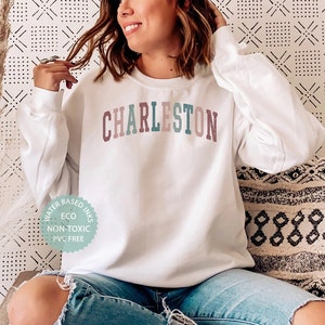 CHARLESTON Sweatshirt, Charleston Shirt, South Carolina Gifts, Bachelorette Trip Shirts, Charleston Souvenir, SC, Premium Unisex Crewneck