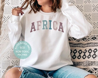 AFRICA Sweatshirt, Africa Shirt, Africa Gift, African Souvenirs, African Heritage Shirt, College Sweater, Premium Unisex Crewneck