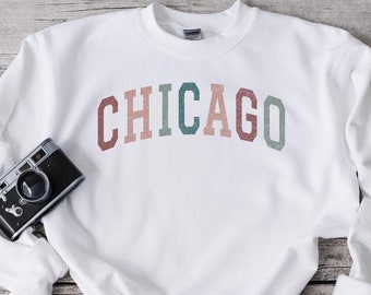 Chicago Sweatshirt, Chicago Shirts, Illinois Sweatshirt, University College Shirt, Chicago Home Pride Gift, Premium Unisex Crewneck