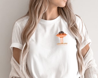 I Want To Leave, Allien Shirt, Spaceship Pocket Tee, UFO T-shirt, Extraterrestrial Aesthetic Tshirt, ET Believe, Tumblr Space Gift