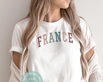 FRANCE Shirt, France Tshirt, France Gift, Cute France T Shirt, France Souvenirs, French Love, French College, Premium Soft Unisex Tee