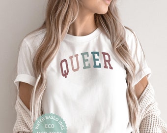 QUEER Shirt, Queer Tshirt, LGBTQ T-shirt, Lesbian Gift, Gay Pride Tshirt, Equality Shirt, Soft Premium Tee