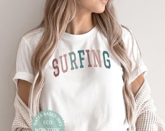 Surfing Tshirt, Surf Shirt, Surfer Gift, Cute Beach Coast T Shirt, Ocean Lover Vintage Shirts, Cool Y2K Wave T-shirt, Premium Soft Tee