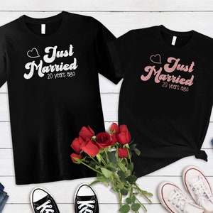 20th Anniversary Shirt, 20th Wedding Anniversary Shirts, Married 20 Years Marriage, Couples Matching Gift For Mom And Dad, Premium Soft Tee