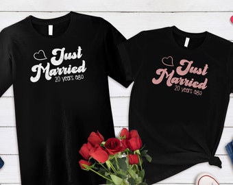 20th Anniversary Shirt, 20th Wedding Anniversary Shirts, Married 20 Years Marriage, Couples Matching Gift For Mom And Dad, Premium Soft Tee